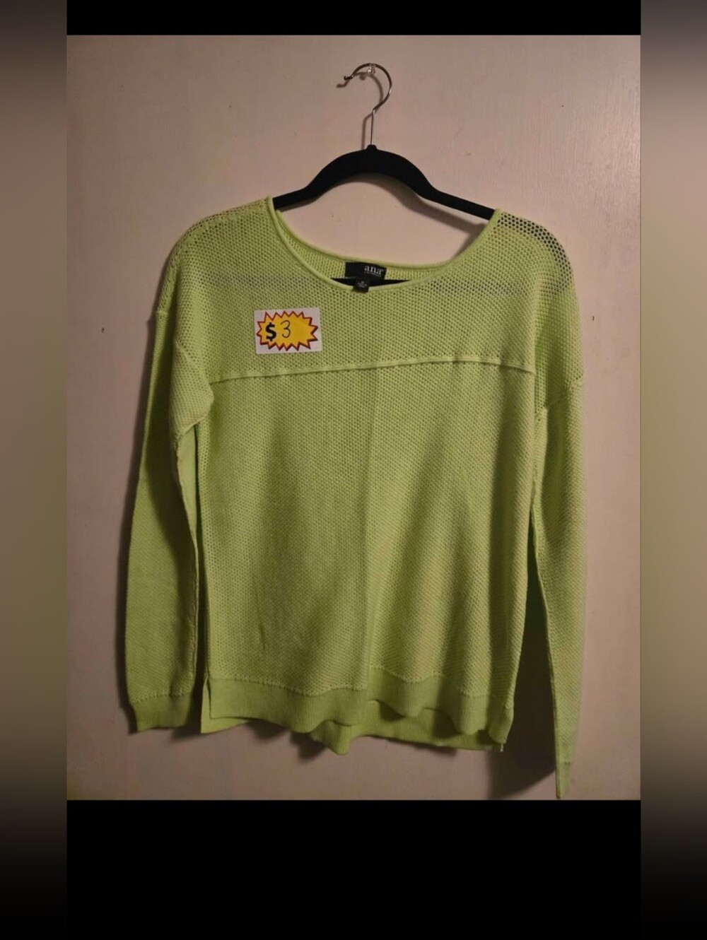 a.n.a Light Green Crew Neck Sweater